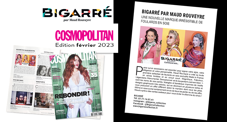 Article presse sur Bigarré par Maud Rouveyre magazine Cosmopolitan